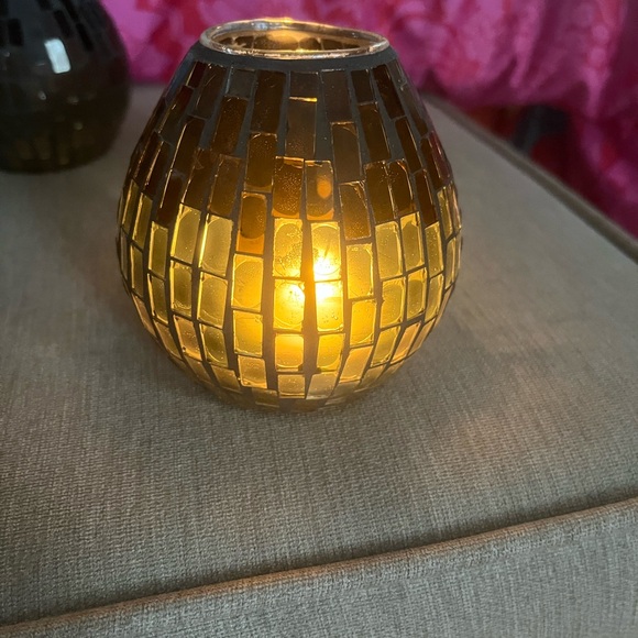 9 individual tiled glass candle holders - Picture 3 of 3